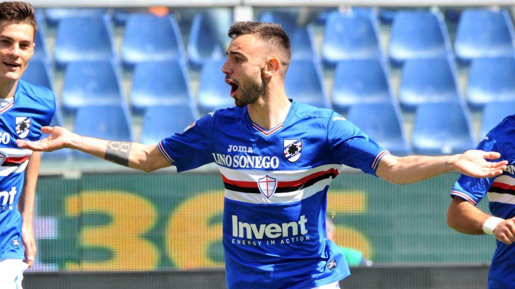 Bruno Fernandes, l'hai rifatto: gol da cineteca in Europa League 1 Esultanza Fernandes Sampdoria Fiorentina