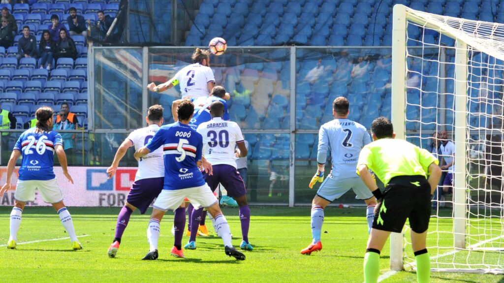 Sampdoria: problema difensivo sui corner? Gol fotocopia Acerbi-Rodriguez 1 corner