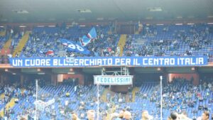 Il sindaco di Amatrice elogia la Sampdoria: «Grazie, tifosi»