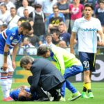 Infortunio Quagliarella Sampdoria Chievo 2