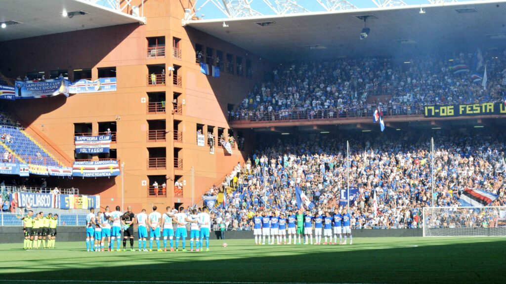 Minuto di silenzio Sampdoria Napoli