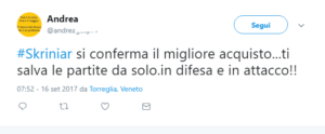 skriniar gol reazioni 16