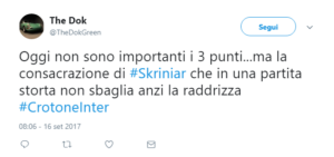 skriniar gol reazioni 9