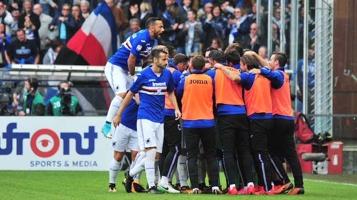 sampdoria esultanza convocati