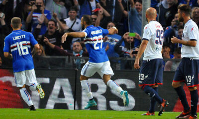 quagliarella esultanza sampdoria-crotone