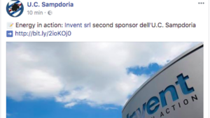 Sampdoria e Invent ancora insieme: sarà il second sponsor