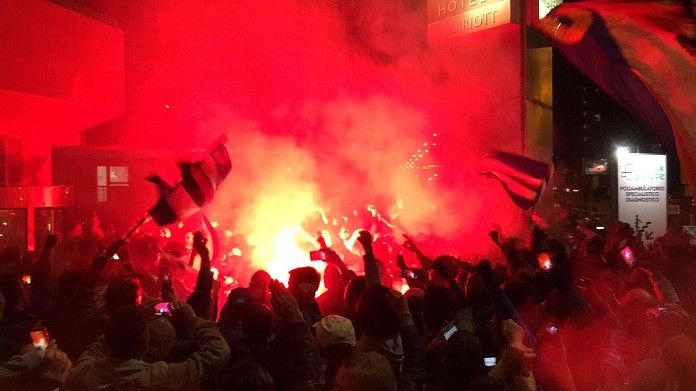 raduno tifosi derby sampdoria ac hotel