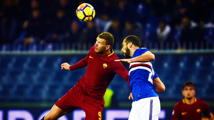 Dzeko salva la Roma: la Sampdoria è beffata nel recupero - VIDEO 1 dzeko silvestre sampdoria roma gennaio 2018