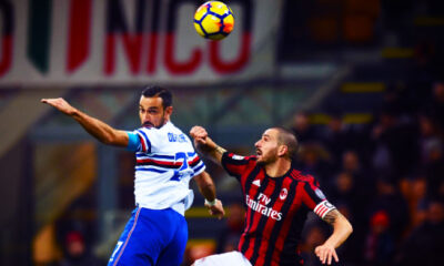 quagliarella bonucci milan bis sampdoria febbraio 2018