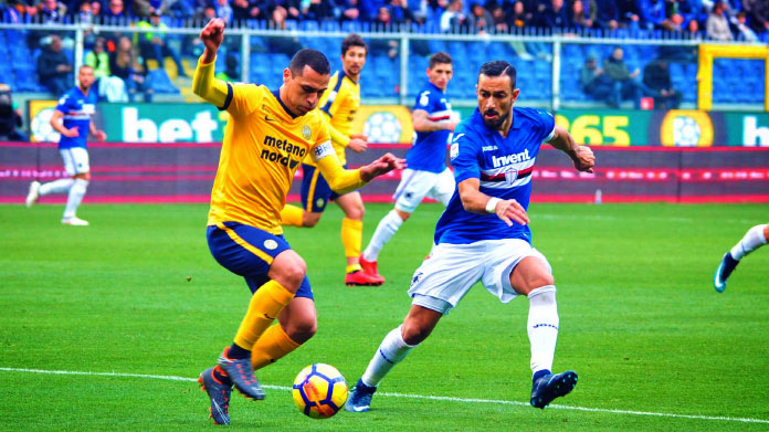 romulo quagliarella hellas verona-sampdoria