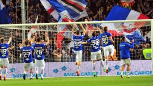 esultanza sampdoria bologna aprile 2018