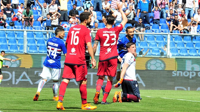 sampdoria cagliari gol quagliarella 1