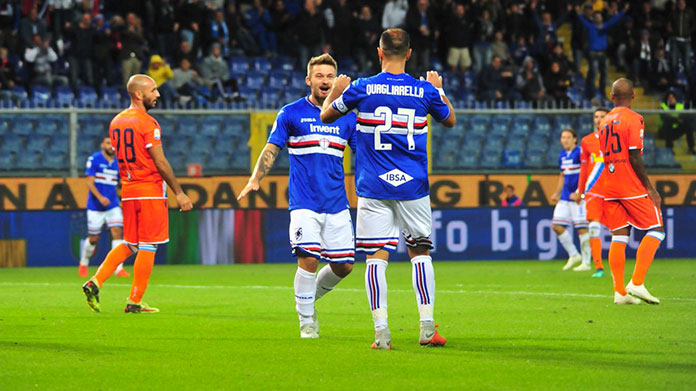 Esultanza Linetty Quagliarella