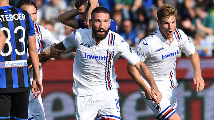 tonelli esultanza sampdoria-atalanta