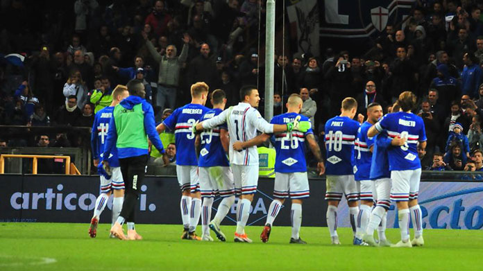 sampdoria rimonte trasferta