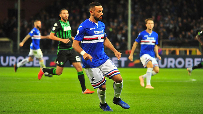 quagliarella sassuolo streaming sampdoria