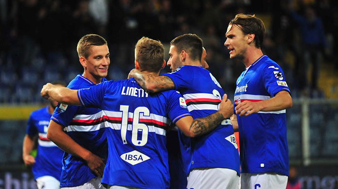 esultanza Sampdoria formazioni