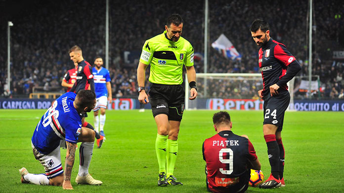 tonelli piatek genoa sampdoria derby