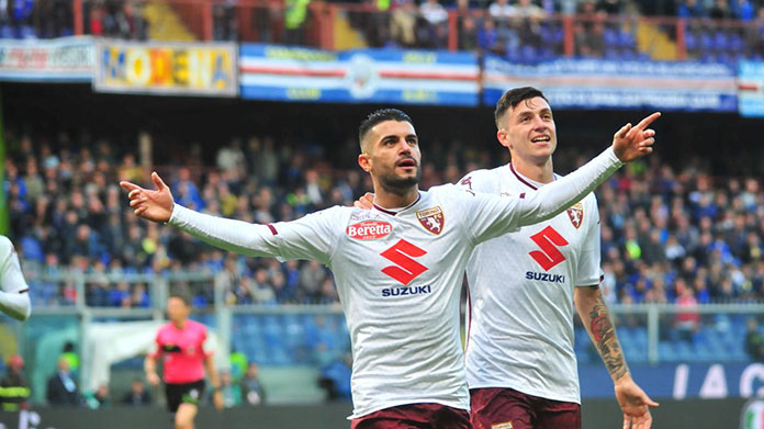 iago falque esultanza sampdoria torino