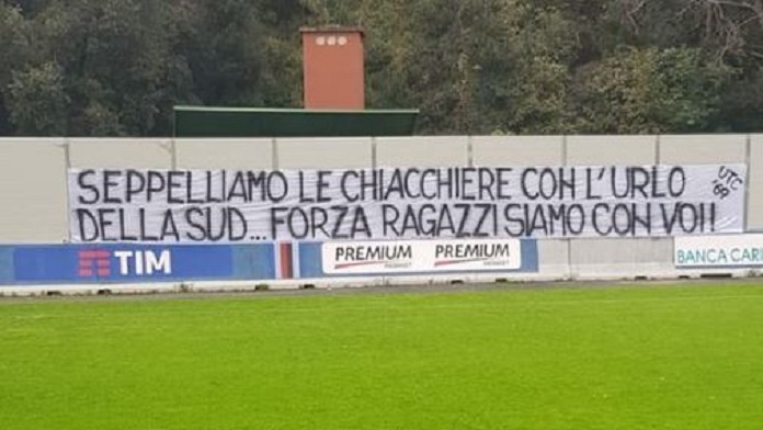 striscione derby ultras bogliasco sampdoria