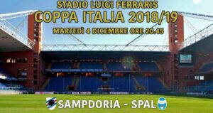 Coppa Italia, Sampdoria-Spal in streaming: dove vedere la partita