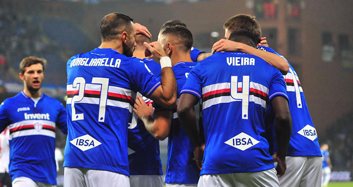 Esultanza Samp Bologna 2