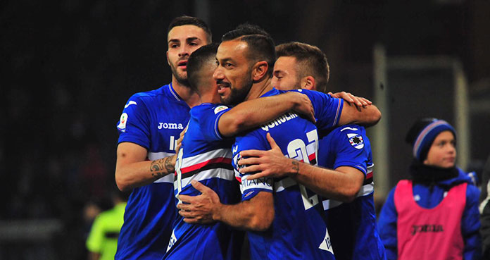 sampdoria abbraccio quagliarella linetty murru caprari