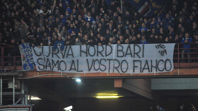 Curva Nord Bari Striscione