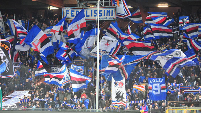 gradinata sud sampdoria tifosi coreografia