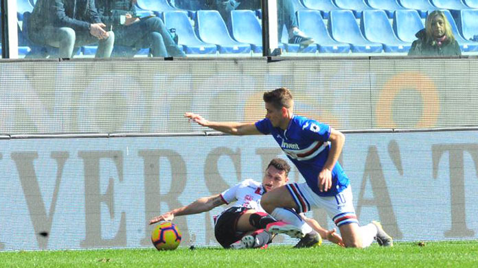 fallo praet deiola sampdoria-cagliari highlights