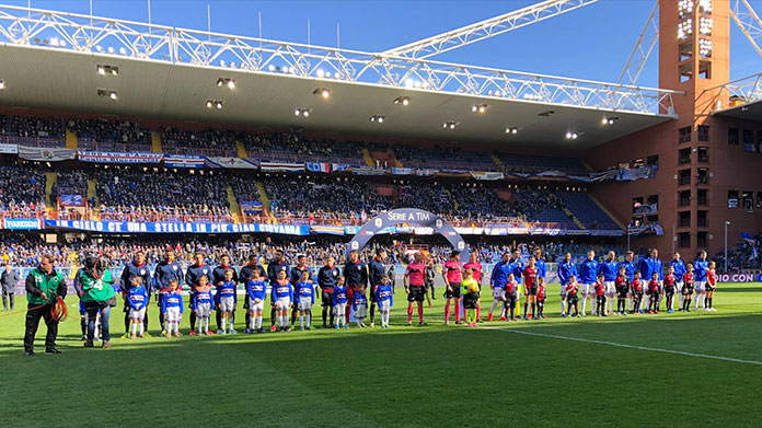 Sampdoria Cagliari squadra schierate