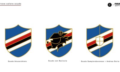 sampdoria rebrand logo stemma