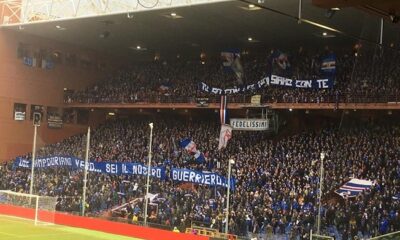 striscione baldari sampdoria-frosinone