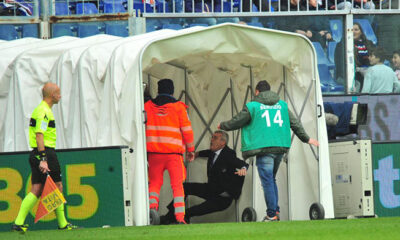 ienca tunnel spogliatoi sampdoria-atalanta gasperini schiaffo