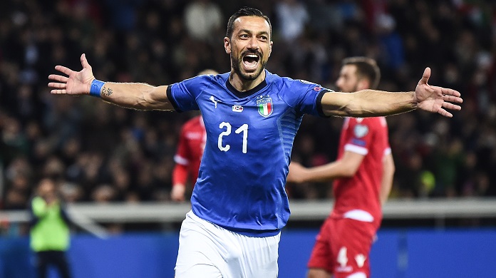 quagliarella esultanza gol italia