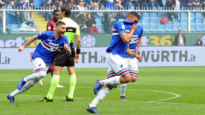 defrel esultanza sampdoria-genoa highlights