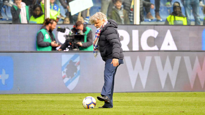 massimo ferrero stadio ferraris sampdoria