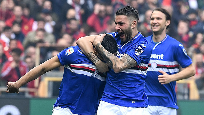 murru-defrel-esultanza-gol-derby-sampdoria-genoa murru defrel gol derby sampdoria-genoa esultanza