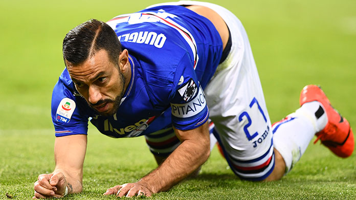 quagliarella sampdoria infortunio