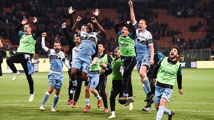 . lazio esultanza gruppo
