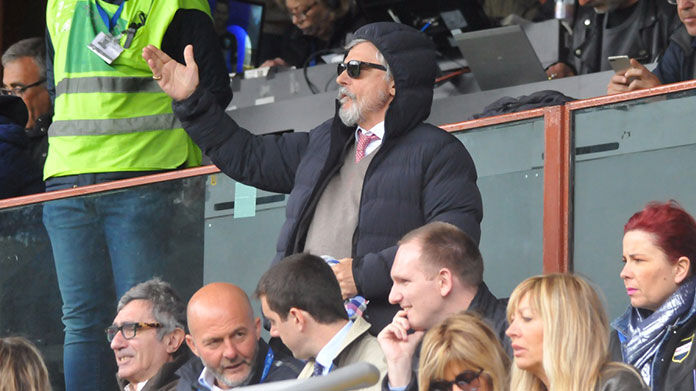 ferrero-sampdoria-empoli-tribuna Ferrero Vialli
