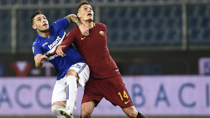 Sampdoria-Roma serie A Murru Roma Schick