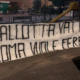 striscione roma pallotta ferrero