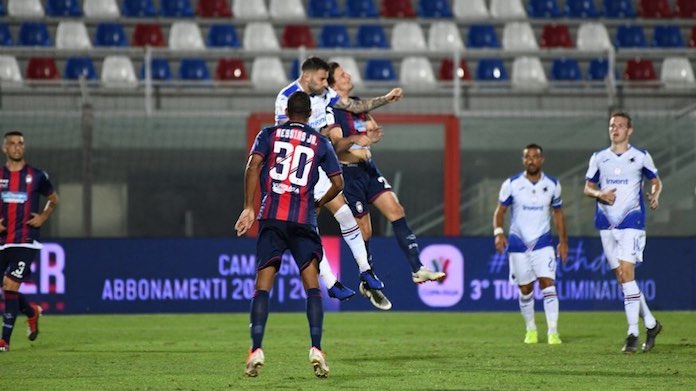 Crotone-Sampdoria coppa italia