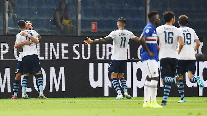 Sampdoria-Lazio serie A Immobile Lazio Sampdoria live