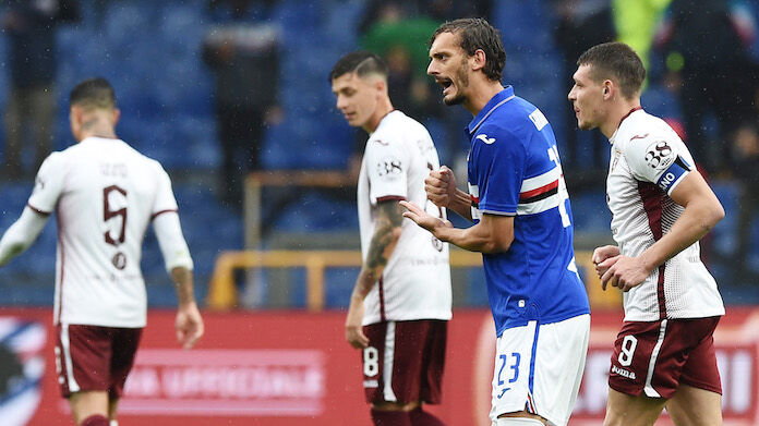 Sampdoria-Torino serie A Ranieri marcatori Sampdoria highlights Gabbiadini