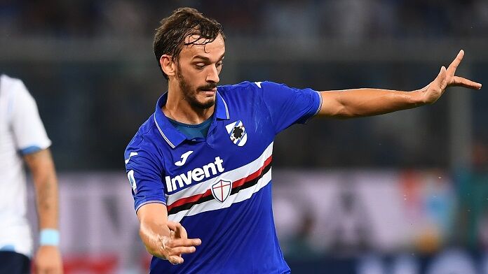 Sampdoria-Lazio serie A gabbiadini sampdoria