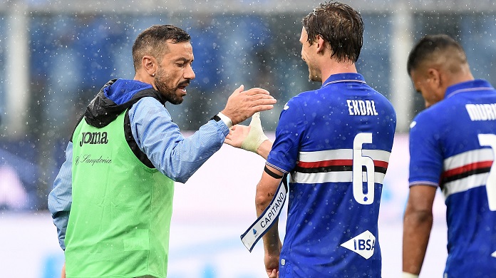 quagliarella ekdal sampdoria 2019