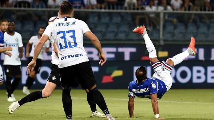 . quagliarella sampdoria-inter highlights