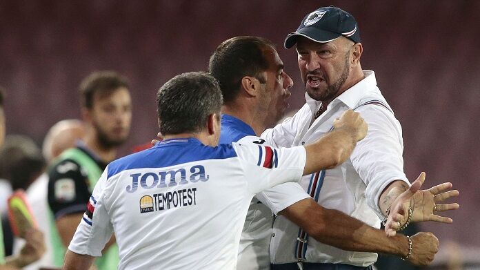 Napoli-Sampdoria serie A zenga napoli-sampdoria